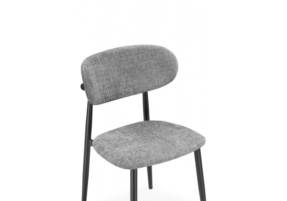 фото стул на металлокаркасе woodville lisbon серый / черный 15955 | 220svet.ru