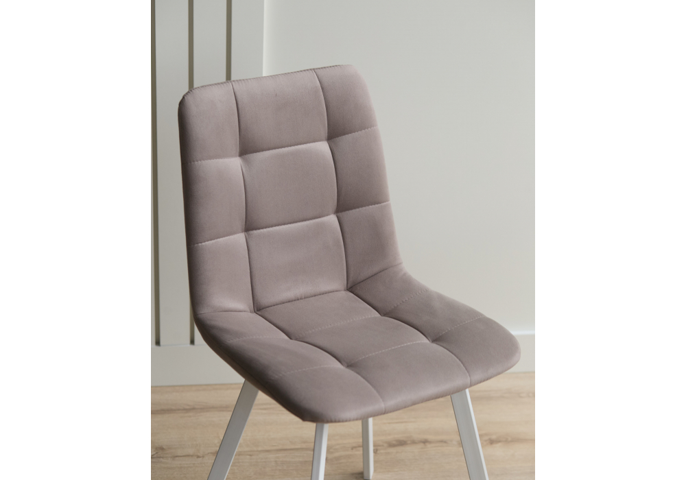 фото стул на металлокаркасе woodville чилли латте / белый 631635 | 220svet.ru