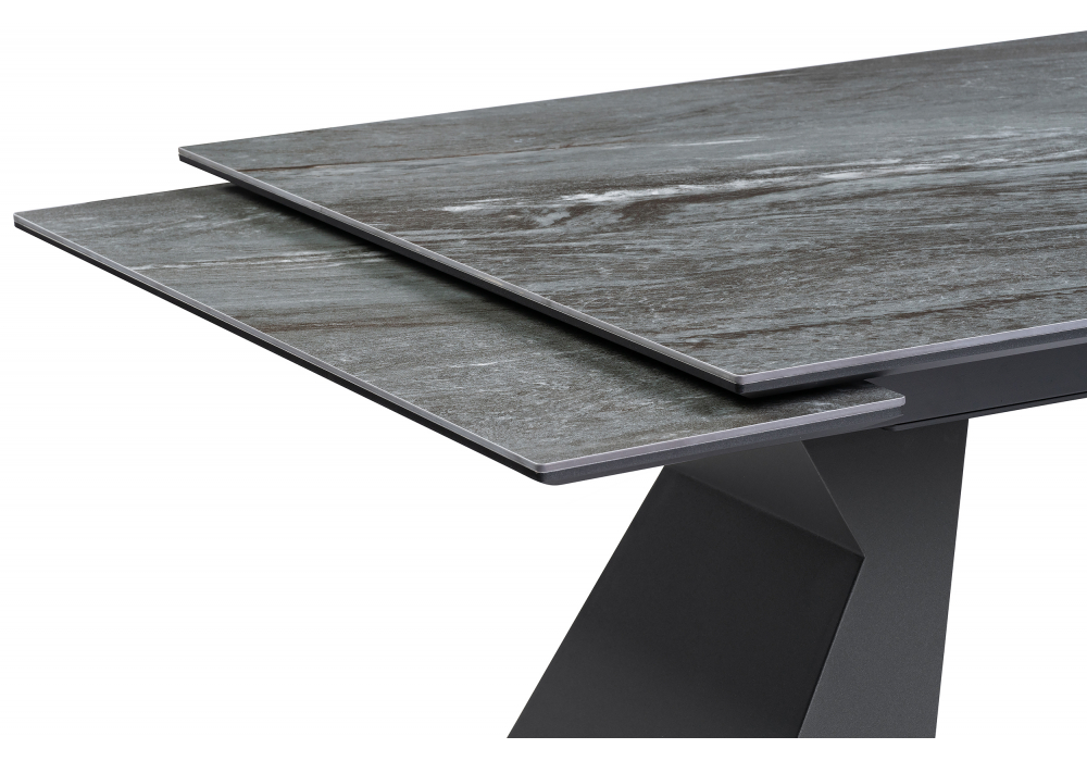 фото керамический стол раскладной woodville денхольм mosco nero matt / черный 588036 | 220svet.ru