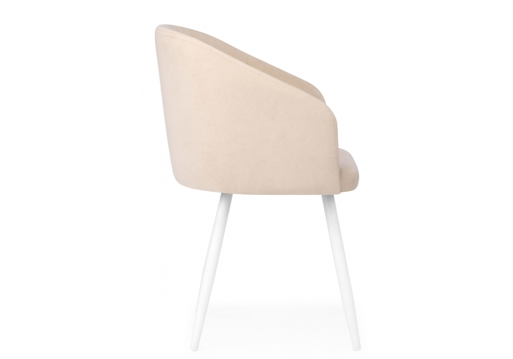 фото стул на металлокаркасе поворотный woodville монер 360 бежевый (glory 03) / белый 632633 | 220svet.ru