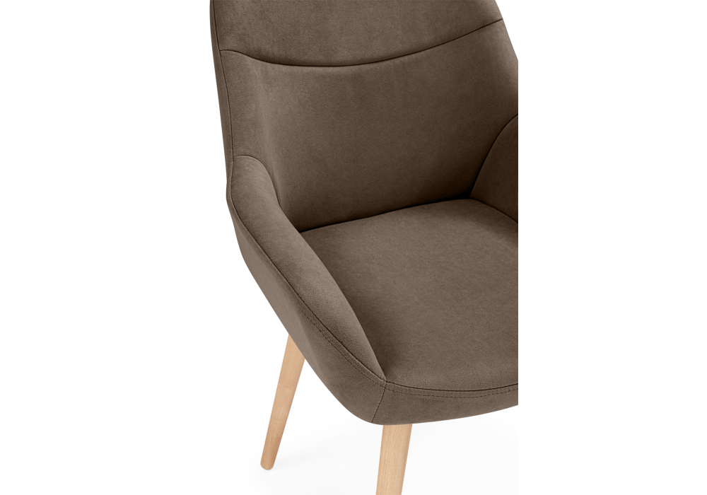 фото стул деревянный woodville флюид коричневый (glory 08) / светлое дерево 642986 | 220svet.ru