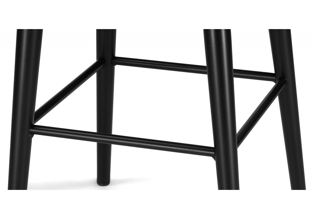 фото барный стул woodville гангток крутящийся сильвер / черный матовый 578584 | 220svet.ru