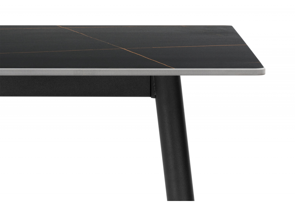 фото керамический стол woodville rion 120 черный мрамор / черный 15908 | 220svet.ru