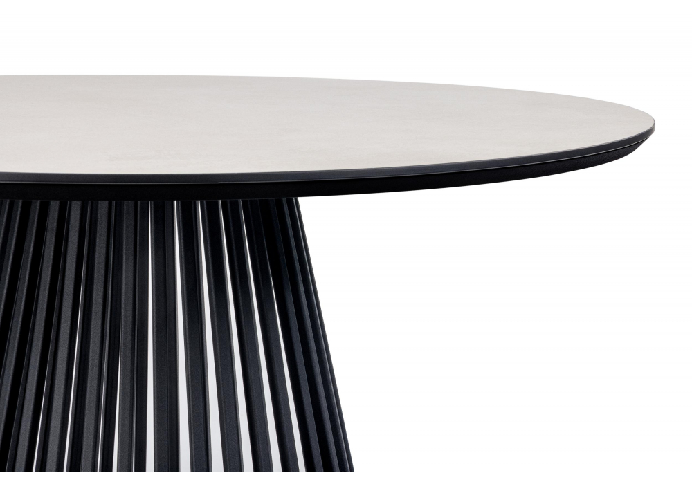 фото керамический стол woodville нэнси 110 krater perla repose / черный 625592 | 220svet.ru