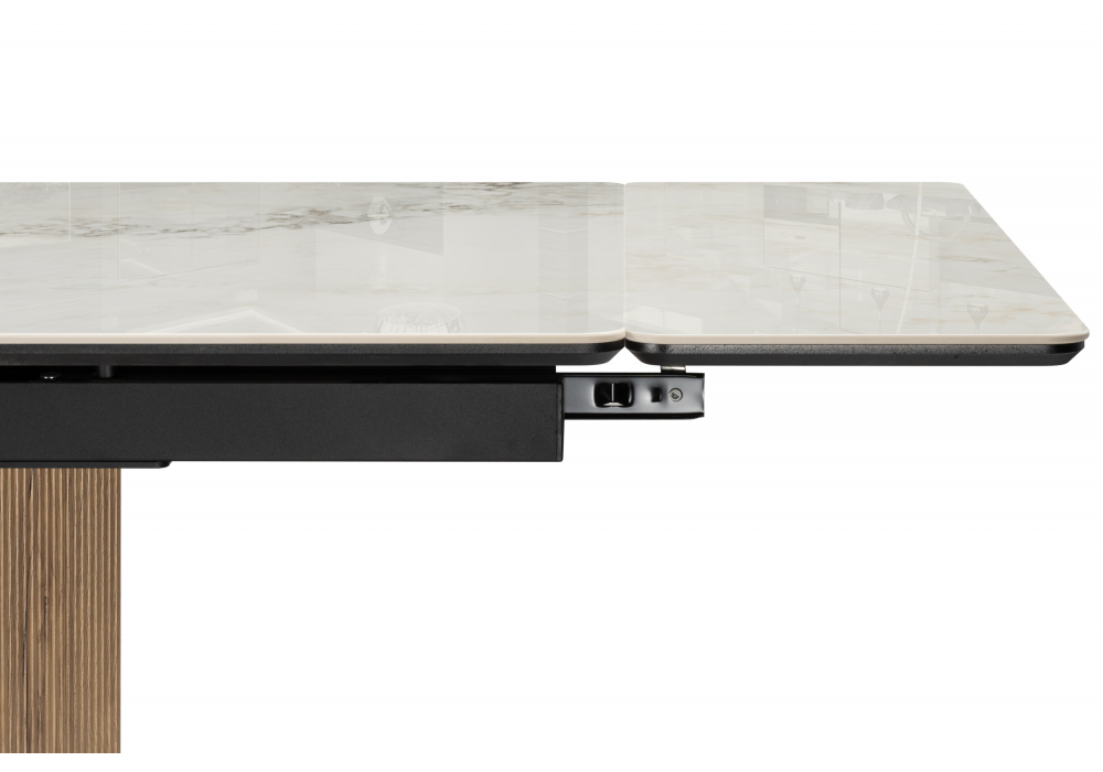 фото керамический стол керамический woodville монерон 200x100 brecha crema elegance / дуб монтана 621193 | 220svet.ru