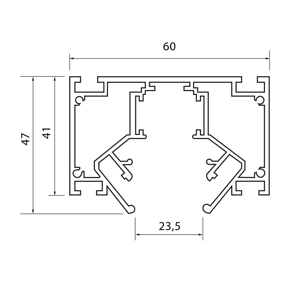 фото шинопровод под натяжной потолок st luce skyline 48 st047.439.02 | 220svet.ru