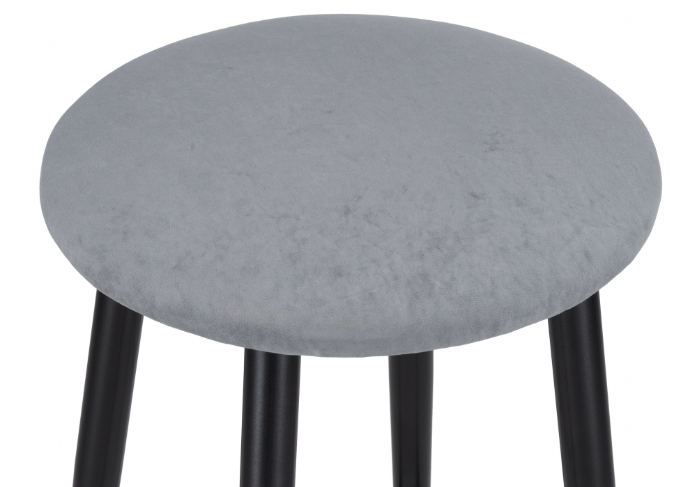 фото барный стул woodville гангток крутящийся сильвер / черный матовый 578584 | 220svet.ru