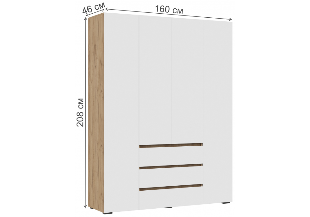 фото шкаф woodville элла белый / дуб крафт золото 548009 | 220svet.ru