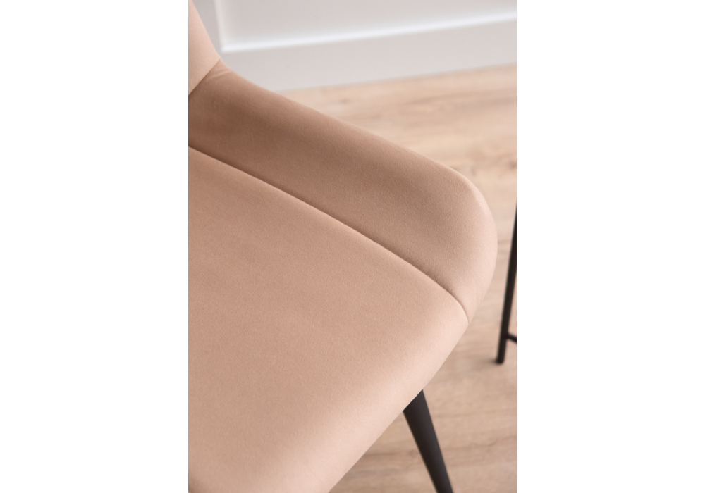 фото стул на металлокаркасе woodville седа бежевый (zd 210) / черный 632393 | 220svet.ru