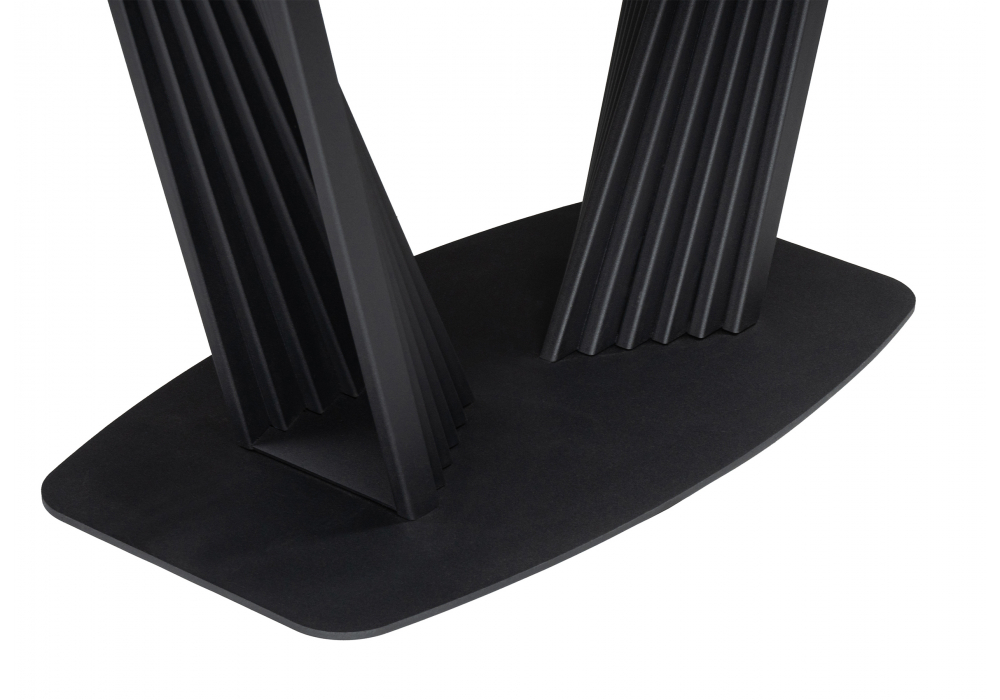 фото керамический стол раскладной woodville вейл 140(180)х80 белый мрамор snow white / черный 614248 | 220svet.ru