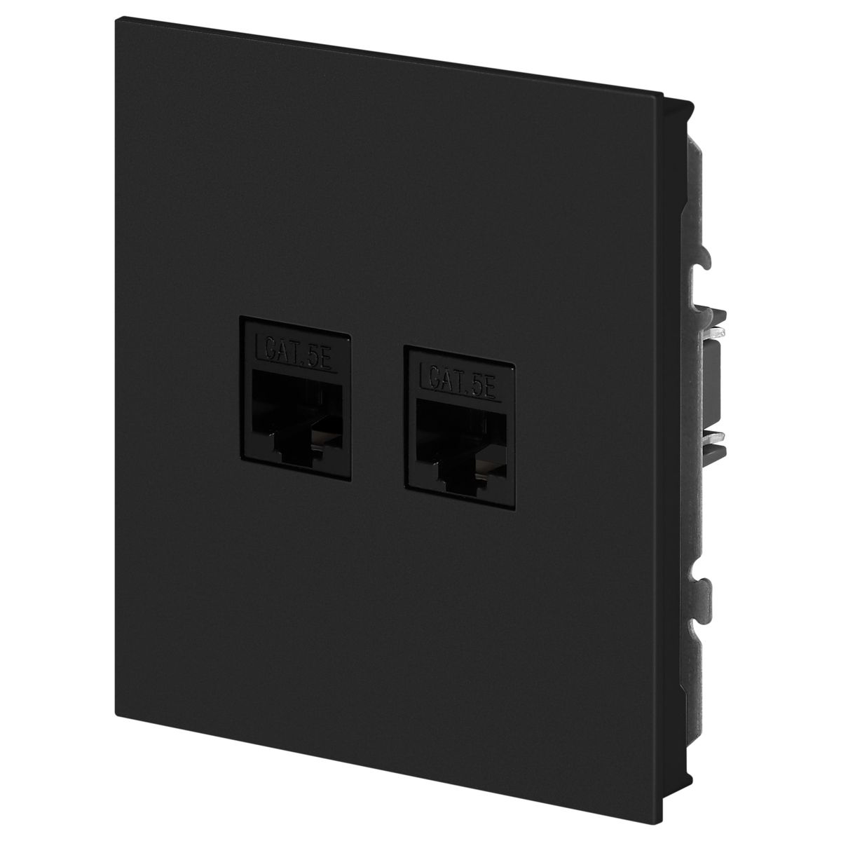 фото розетка эра arktik 16-3108-05 информационная двойная 2xrj45 антрацит б0070488 | 220svet.ru