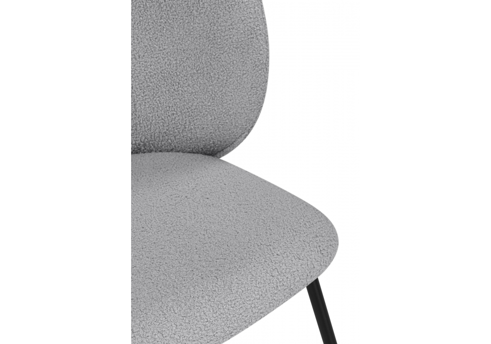 фото стул на металлокаркасе woodville рикко серый (81 cloud) / черный 674677 | 220svet.ru