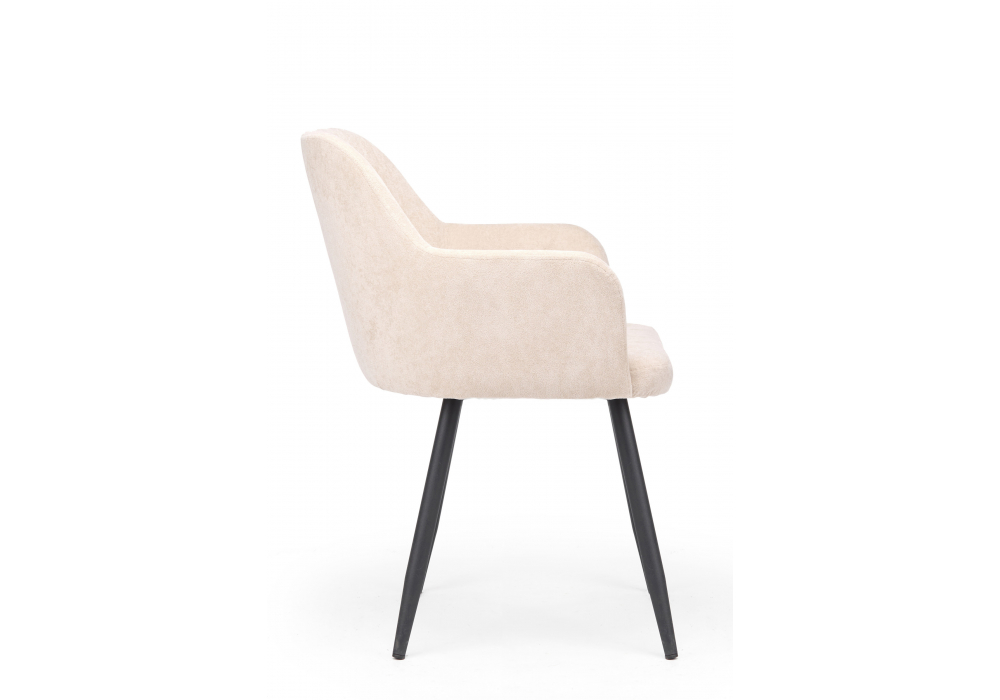 фото стул на металлокаркасе woodville инфини латте (ocean 003) /  черный 631763 | 220svet.ru