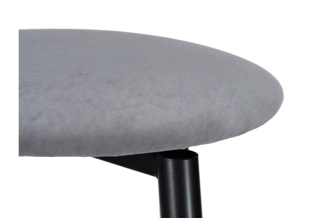 фото барный стул woodville гангток крутящийся сильвер / черный матовый 578584 | 220svet.ru