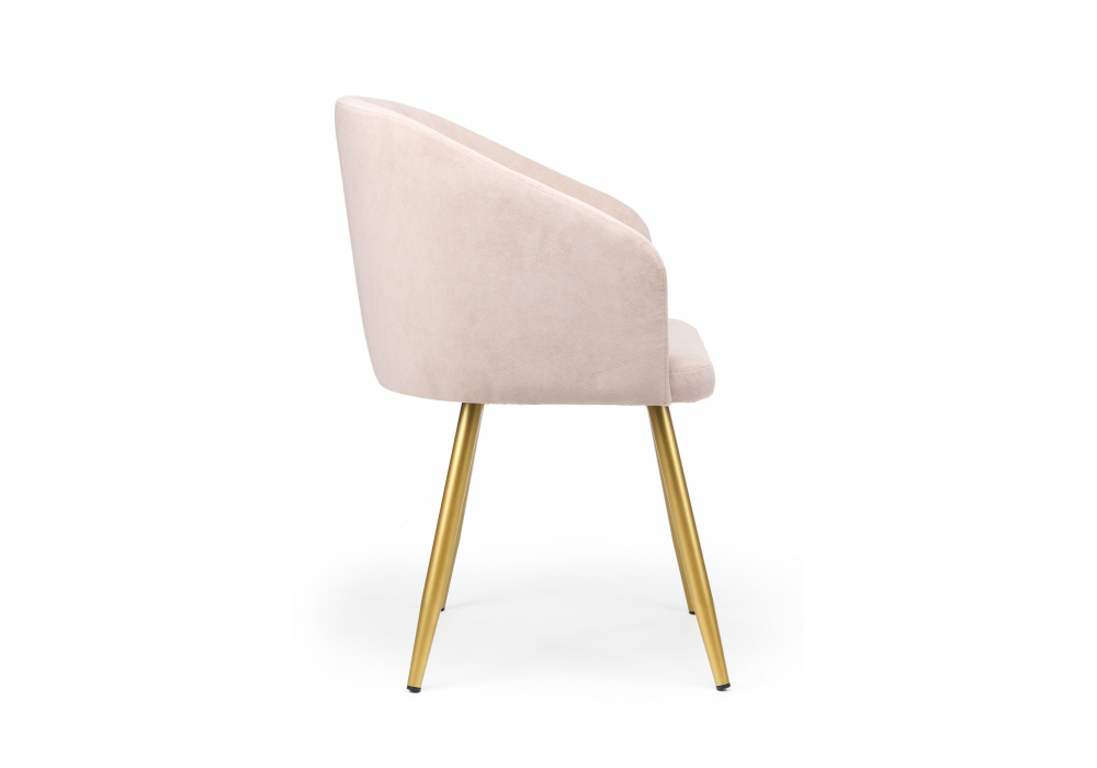 фото стул на металлокаркасе поворотный woodville монер 360 латте (glory 10) / золотой 632657 | 220svet.ru