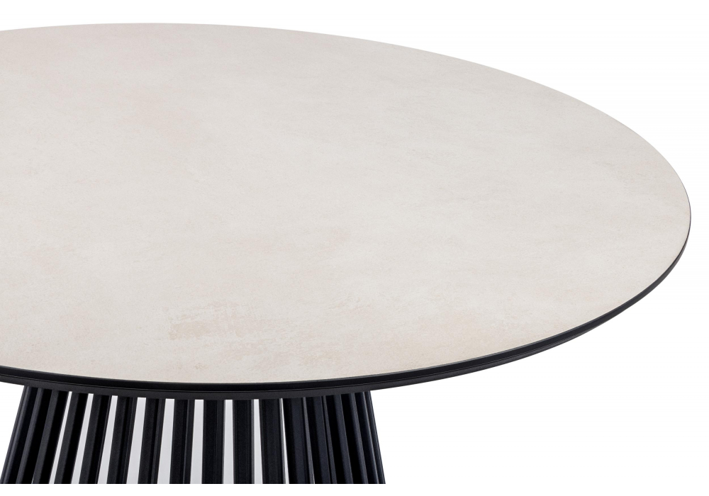 фото керамический стол woodville нэнси 110 krater perla repose / черный 625592 | 220svet.ru