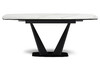 Миниатюра фото керамический стол раскладной woodville вейл 140(180)х80 белый мрамор snow white / черный 614248 | 220svet.ru