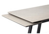 Миниатюра фото керамический стол раскладной woodville памелла 140(200)х80 carmen light grey / черный 625824 | 220svet.ru