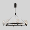 Миниатюра фото подвесная люстра светодиодная crystal lux duet sp56w led black | 220svet.ru