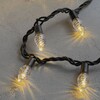 Миниатюра фото гирлянда «шишки» 10м тепло-белая 220в, 100 led, провод черный каучук 2,3мм, ip65 ltc cn100-2-2ww | 220svet.ru