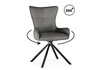 Миниатюра фото стул на металлокаркасе поворотный woodville chicago light gray / black 15830 | 220svet.ru