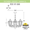 Миниатюра фото подвесной уличный светильник fumagalli sichem/anna 3l e22.120.s30.wye27 | 220svet.ru