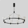 Миниатюра фото подвесная люстра светодиодная crystal lux duet sp56w led black | 220svet.ru