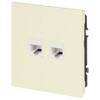 Миниатюра фото розетка эра arktik 16-3108-02 информационная двойная 2xrj45 слоновая кость б0070485 | 220svet.ru