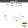 Миниатюра фото светильник для подсветки лестниц встраиваемый fumagalli nina 150 6c1.000.000.lyj1l | 220svet.ru