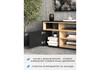 Миниатюра фото тв-тумба woodville чезаре c подсветкой черный / дуб вотан 698133 | 220svet.ru