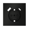 Миниатюра фото накладка для розетки с заземлением и защитными шторками, с usb a+c voltum s70 vls001008 (черный матовый) | 220svet.ru