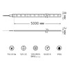 Миниатюра фото светодиодная влагозащищенная лента gauss 9,6w/m 120led/m 2835smd холодный белый 5m 311000310 | 220svet.ru