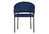 Миниатюра фото стул на металлокаркасе woodville лео синий brandy light 8 / черный 592483 | 220svet.ru