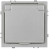 Миниатюра фото розетка эра galaxy 15-2103-03 c заземлением 2p+e schuko со шторками с крышкой 16а-250в ip20 алюминий б0070662 | 220svet.ru