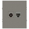 Миниатюра фото розетка эра arktik 16-3110-07 комбинированная rj45+tv титан б0070500 | 220svet.ru