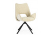 Миниатюра фото стул крутящийся на металлокаркасе woodville balaton 360 beige / black 15840 | 220svet.ru