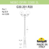 Миниатюра фото парковый фонарь fumagalli nebo ofir/g300 2l g30.202.r20.vze27 | 220svet.ru