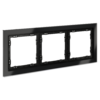 Миниатюра фото рамка стеклянная на 3 поста voltum s70 vls110308 (черный,стекло) | 220svet.ru