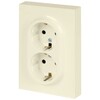 Миниатюра фото розетка эра arktik 16-2104-02 двойная с заземлением 2x2p+e schuko 16а-250в слоновая кость б0070445 | 220svet.ru