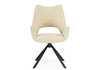Миниатюра фото стул крутящийся на металлокаркасе woodville balaton 360 beige / black 15840 | 220svet.ru
