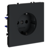 Миниатюра фото розетка встраиваемая с заземлением 16а voltum s70 vls040107 (графит) | 220svet.ru