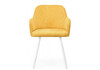 Миниатюра фото стул на металлокаркасе woodville инфини горчичный (ocean 016) / белый 631754 | 220svet.ru