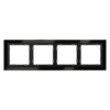 Миниатюра фото рамка стеклянная на 4 поста voltum s70 vls110408 (черный,стекло) | 220svet.ru