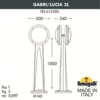Миниатюра фото садовый светильник-столбик fumagalli gabri/lucia 1l 1r3.613.010.wye27 | 220svet.ru