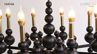 Миниатюра фото бра lumion nana 8106/1w черный/золото | 220svet.ru